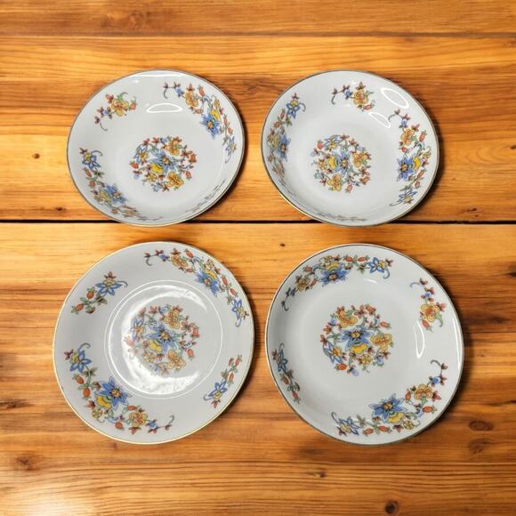 Heinrich & Co. Bavaria HC671 Fruit Dessert Bowls Set of 4 Abstract Floral 5.25” - Picture 1 of 7